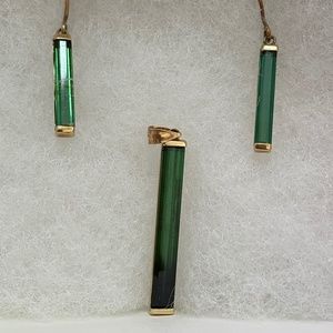 Tourmaline set- pendent and earrings